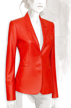 Hermès Red Leather Jacket